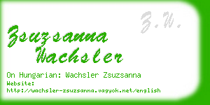 zsuzsanna wachsler business card